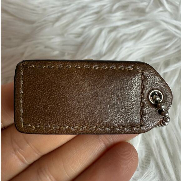 1.5" y2k COACH Vintage Fob Bag Charm Hang tag Hangtag - Picture 2 of 2